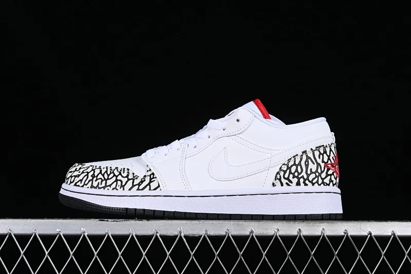 All categories Air Jordan Jordan series basketball shoes Air Jordan 1 Low Z version Air Jordan 1 Low AJ1 Joe 1 white burst pattern low-top cultural casual sneakers 338145-162